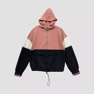 Zara Colorblock Hooded Track Jacket